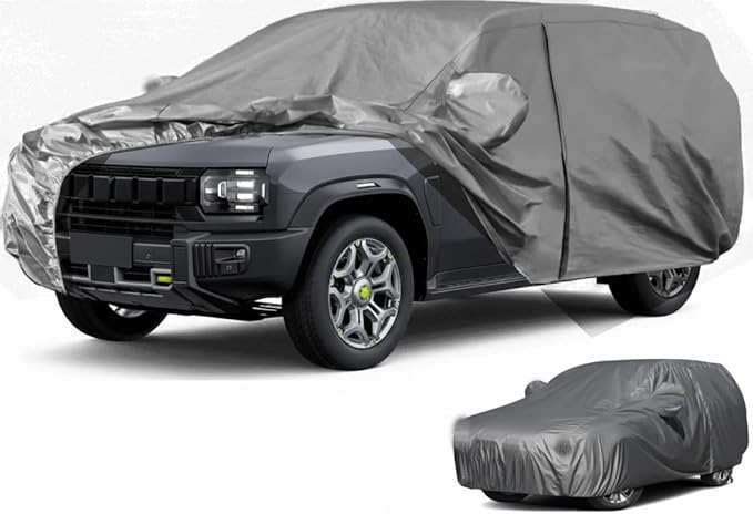 Car Cover for JETOUR T2,Jetour Car Cover T2 Traveler MultiLayer Sun Snow Rain Storm Hail UV Protection, Driver & Trunk Zipper Door, & Windproof Bands